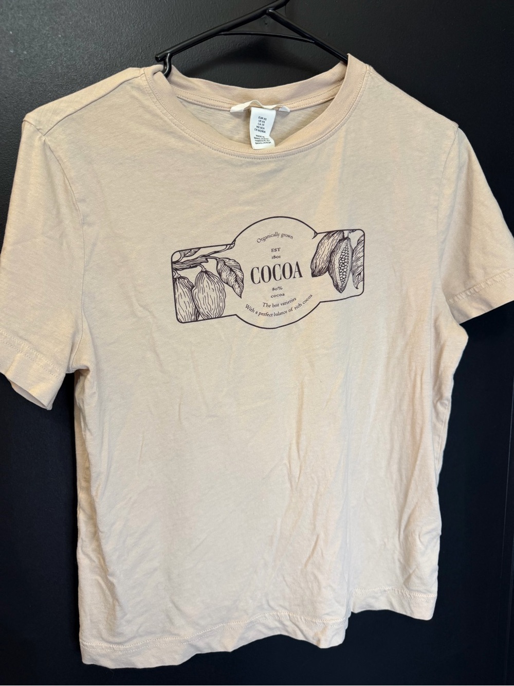 H&M Cream Graphic Cocoa Short-Sleeve Tee